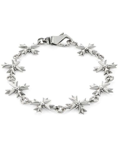 Emanuele Bicocchi Pulsera de cadena Crest - Blanco