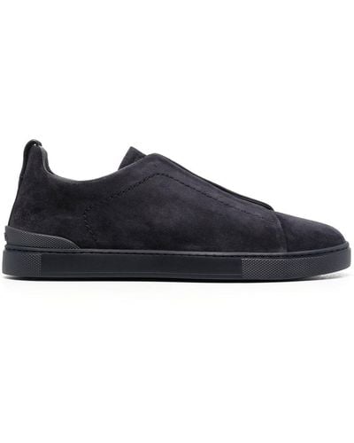 Zegna Low-top Slip-on Trainers - Blue