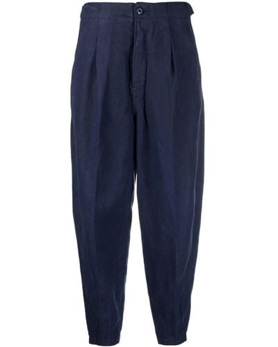 Polo Ralph Lauren Cropped Tapered-leg Trousers - Blue