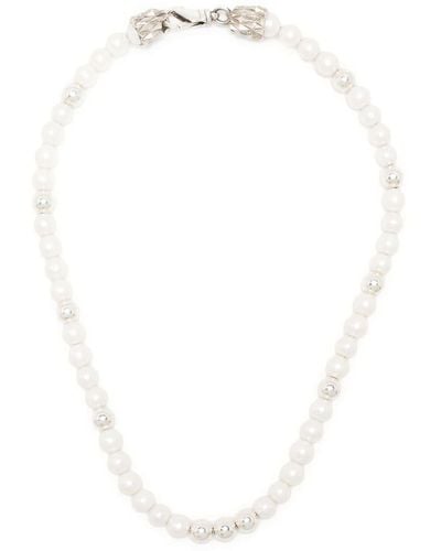 Emanuele Bicocchi Halskette mit Perlen - Weiß