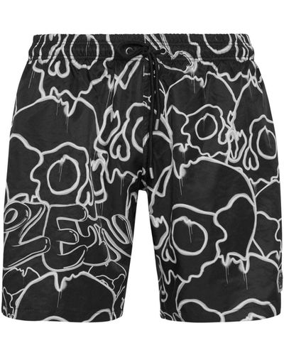Philipp Plein Skull-print Swim Shorts - Black