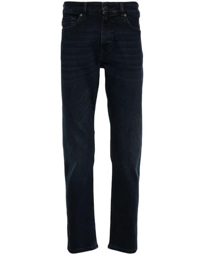BOSS Mid-rise Tapered Jeans - Blue