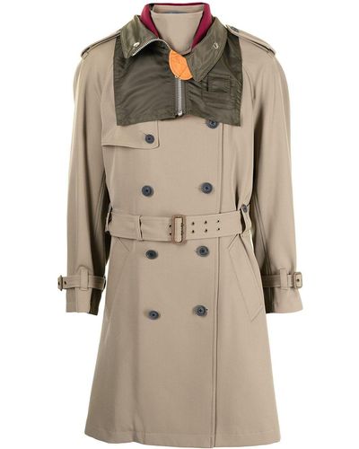 Kolor Belted-waist Trench Coat - Brown