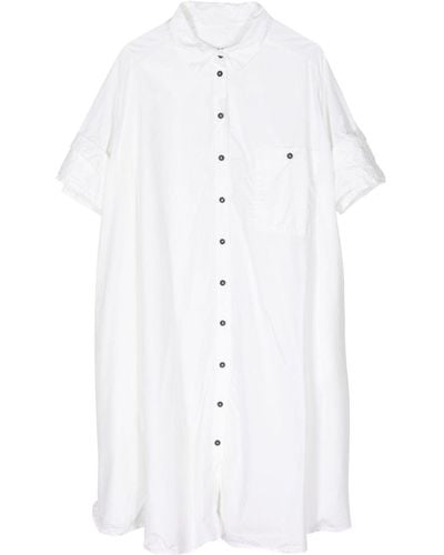 Rundholz Poplin Midi Dress - White