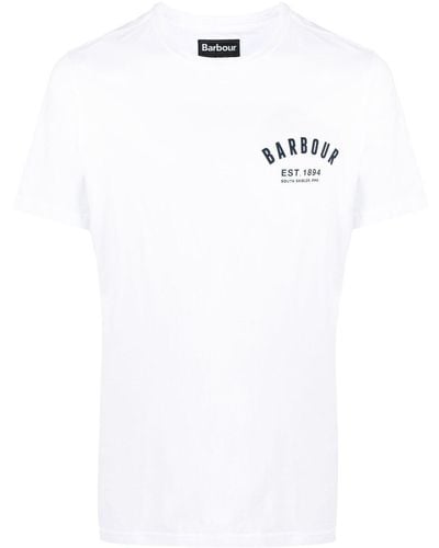 Barbour Logo-print Short-sleeved T-shirt - White