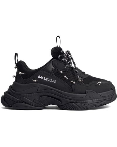 Balenciaga Triple S Sneaker With Piercings - Black