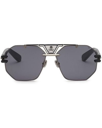 Philipp Plein Plein Icon Oversize-frame Sunglasses - Blue