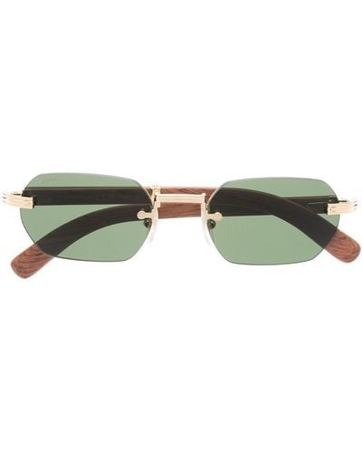 Cartier Gafas de sol con montura geométrica - Verde