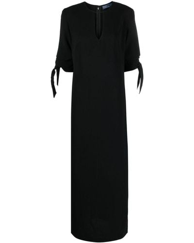 Polo Ralph Lauren Uitgesneden Maxi-jurk - Zwart