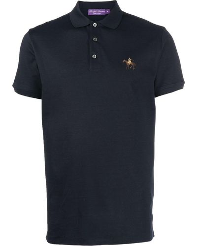 Ralph Lauren Purple Label Polo à logo brodé - Bleu