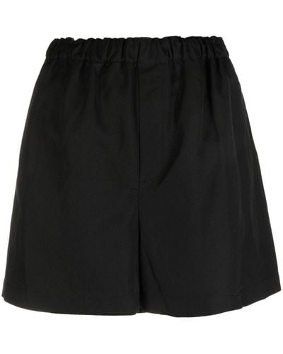 Loulou Studio Seto Elasticated Shorts - Black