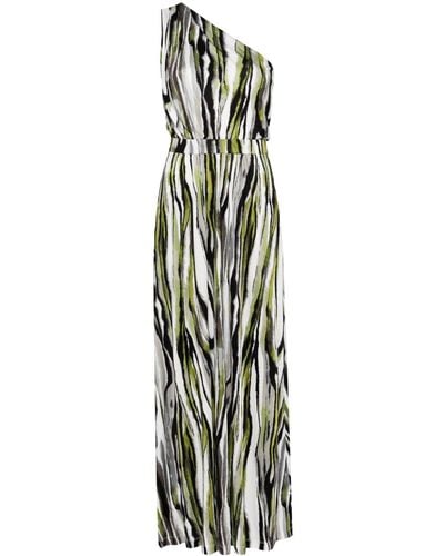 Diane von Furstenberg Kiera Maxi-jurk Met Abstracte Print - Wit