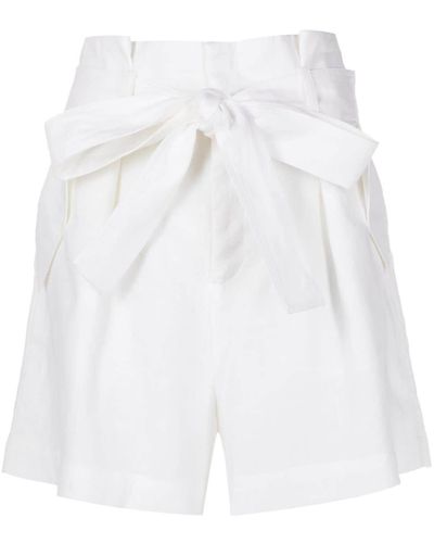 Adriana Degreas Shorts mit Paperbag-Taille - Weiß