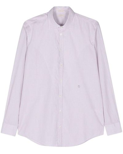 Massimo Alba Genova Checked Cotton Shirt - Purple