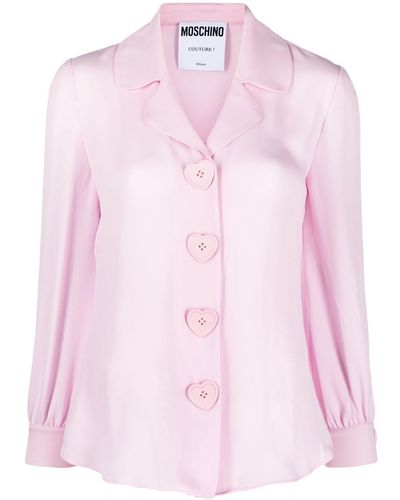 Moschino ハートボタン シャツ - ピンク