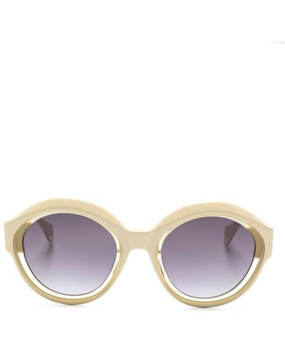 Gigi Studios Cut-out Detail Round-frame Sunglasses - Pink