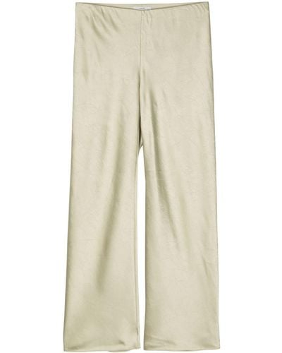 Vince High-waisted Satin Pants - Natural