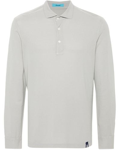 Drumohr Long-sleeve Polo Shirt - White