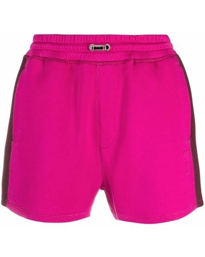 Ami Paris Ami De Coeur Track Shorts - Pink