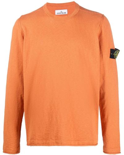 Stone Island Logo-patch Sweater - Orange