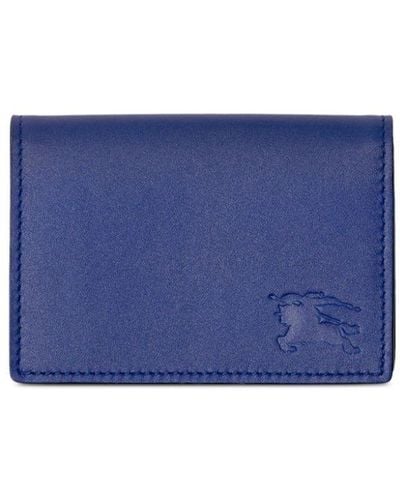 Burberry Equestrian Knight-motif leather cardholder - Azul