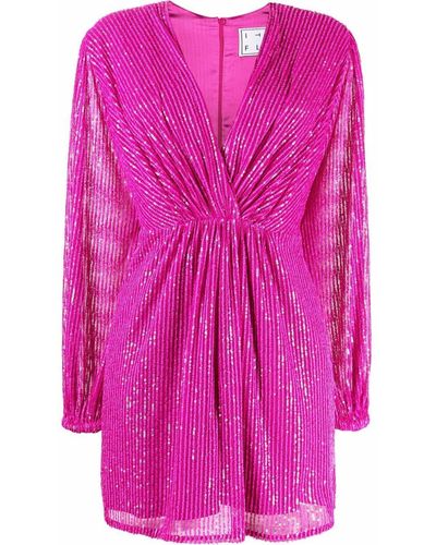 In the mood for love Sequin-embellished Mini Dress - Pink