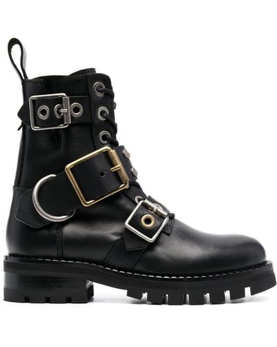 Vivienne Westwood Military-Boots mit Nieten - Schwarz