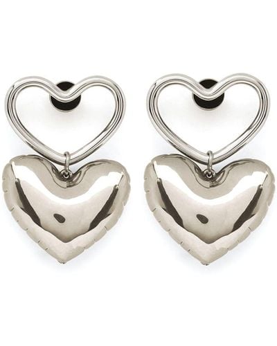 Nina Ricci Blow Up Heart-charm Earrings - Metallic