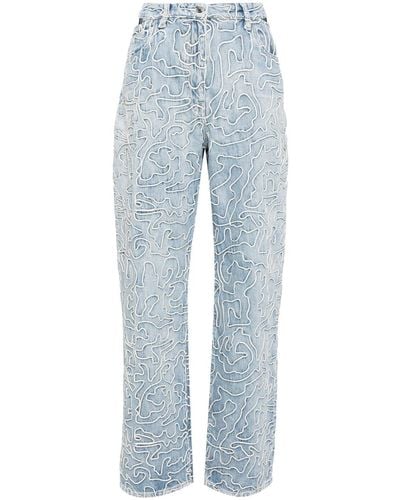 IRO Lockere Jeans mit Stickerei - Blau