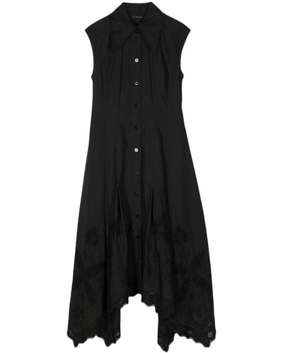 Lee Mathews Victoria Embroidered Cotton Dress - ブラック