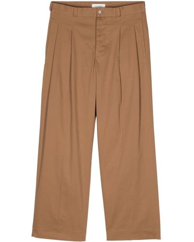 Laneus Pleat-detailed Tailored Trousers - Natural
