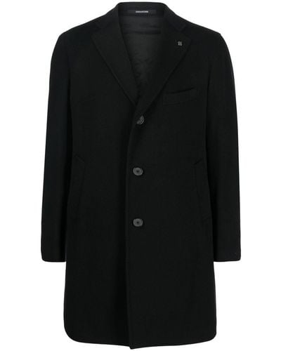 Tagliatore Single-breasted Wool Coat - Black