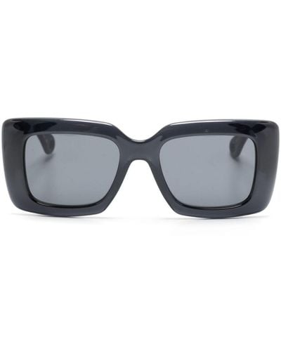 Lanvin Braided-arms Rectangle-frame Sunglasses - Gray