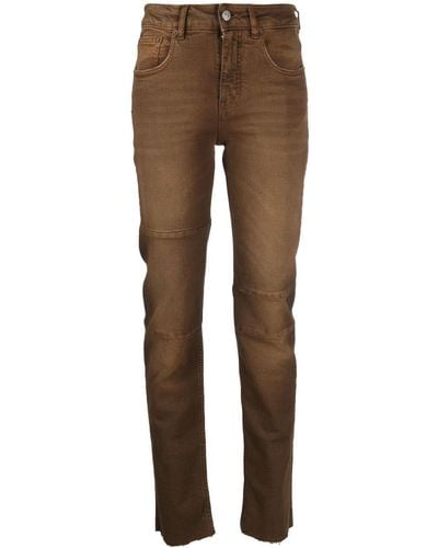 MM6 by Maison Martin Margiela Vaqueros skinny de talle bajo - Marrón