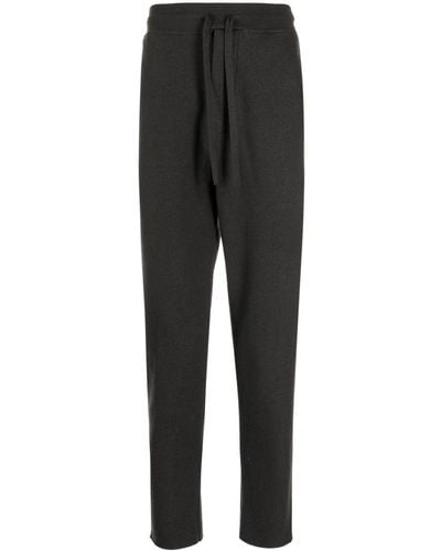 Transit Pantalon de jogging en laine vierge à lien de resserrage - Noir