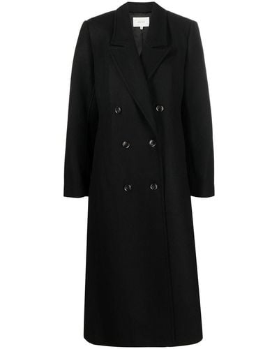 Gestuz Double-breasted Coat - Black