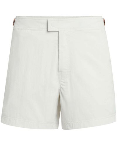 Zegna 232 Road Brand Mark Swim Shorts - White