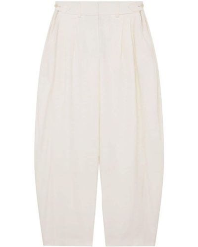 Stella McCartney Pantalon ample à pinces - Blanc