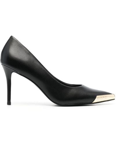 Versace Jeans Couture Zapatos con puntera de metal y tacón de 85mm - Negro
