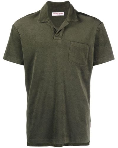 Orlebar Brown Terry Cotton Polo Shirt - Green