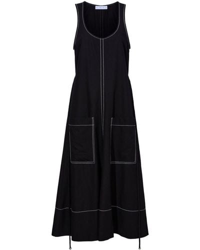 Proenza Schouler Lucy A-line Midi Dress - Black