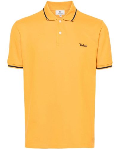 Woolrich Monterey Poloshirt mit Logo-Stickerei - Gelb