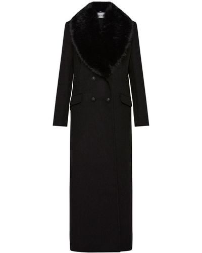Rebecca Vallance Double-breasted Woll Coat - Black