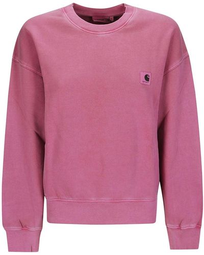 Carhartt W' Nelson Cotton Sweatshirt - Pink