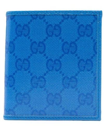 Gucci Portemonnee Met GG-logo - Blauw