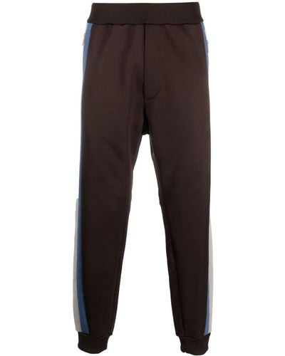 DSquared² Pantaloni sportivi con design color-block - Marrone