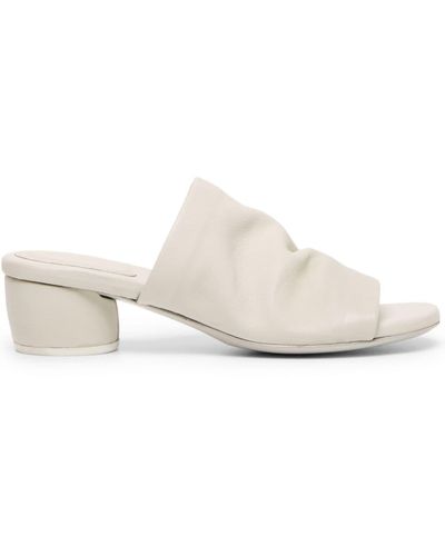 Marsèll Otto Ruched Leather Mules - White