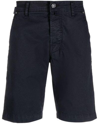 Jacob Cohen Bermuda Shorts Met Logopatch - Blauw