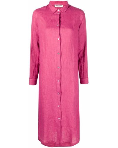 Le Sirenuse リネンシャツドレス - ピンク