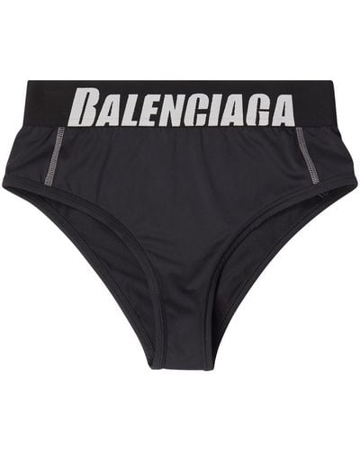 Balenciaga Logo-waistband Brief - Black